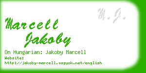 marcell jakoby business card